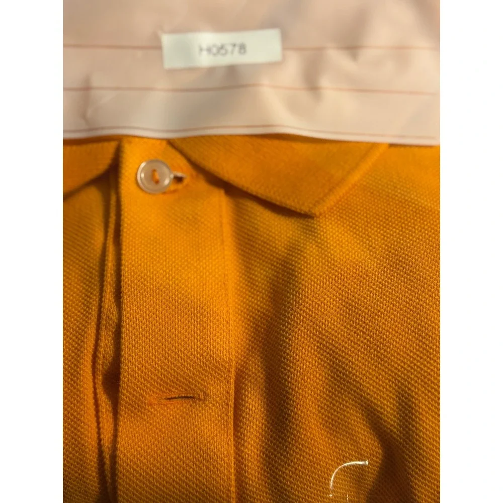 Lacoste Slim Fit Orange Pique Polo Shirt Mens 3XL US PH4012 Short Sleeve Logo